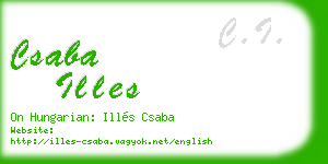 csaba illes business card